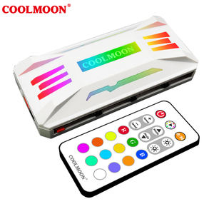 COOLMOON Accessoires de PC de jeu multi-interface <span class=keywords><strong>Hub</strong></span> de contrôle ARGB PA1 5V 3PIN <span class=keywords><strong>PWM</strong></span> <span class=keywords><strong>4PIN</strong></span> Interface Ventilateur Kit de télécommande OEM - Product Image 5