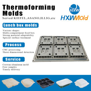 Boîte à lunch multi-compartiments personnalisée, moulage par thermoformage avec outillage de découpe pour l'emballage alimentaire - Product Image 2