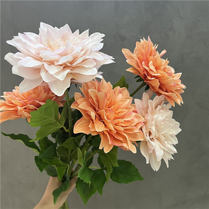 Flor de Dalia Artificial, Flor Artificial Realista al Tacto, Realista, Blanca, Rosa, Naranja, Decoración para el Hogar, Boda, Fiesta, Ramo de Regalo - Product Image 2