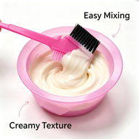 Kit professionnel de bols et pinceaux en plastique pour coloration capillaire – Outils de coiffure pour salon et usage domestique – Idéal pour mélanger les colorants et décolorants