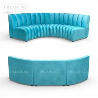 Canapé sectionnel moderne turquoise à courbes, capitonné, pour événements et mariages, prêt à l'emploi, vente en gros directe usine, commande en gros
