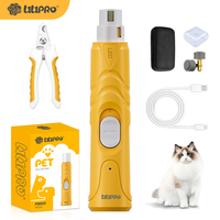 LILIPRO PG100, lime à ongles rechargeable silencieuse pour animaux de compagnie, lime à griffes électrique sans fil pour chien, kit de toilettage pour chat avec lumière LED