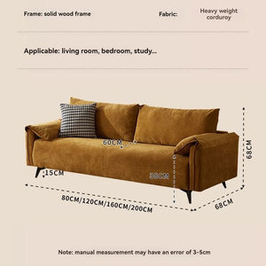 आरामदायक रहने वाले कमरे के फर्नीचर के लिए हरे रंग में नरम मखमल कपड़े के साथ गर्म बिक्री आधुनिक 3-सीटर एकांत सोफे - Product Image 4