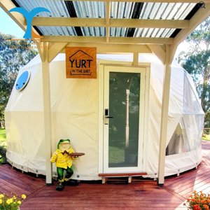 Tente dôme personnalisée Toile PVC imperméable pour le glamping Maison dôme géodésique Tente petite maison 2 chambres à coucher - Product Image 6