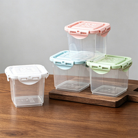 Boîte à gâteau mousse réutilisable avec couvercle à clipser, pot à fromage, boîte d'emballage pour dessert Tiramisu, joint en silicone, fabricant en gros, 400/650 ml
