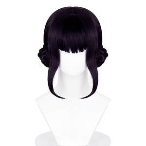 Parrucca All'ingrosso per <span class=keywords><strong>Cosplay</strong></span> KPOP e Anime Modello Rose Mira Viola Rumi Viola Scuro Zoey in Capelli Sintetici Resistenti al Calore - Product Image 5