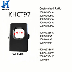Abrazadera de sensor de corriente de núcleo dividido en KHCT97 200a 400a/5a 600a/5a Transductor de corriente de tipo dividido Medidor eléctrico Transformación de corriente