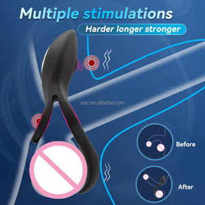 Socknove all'ingrosso nuovo Design giocattoli sessuali pene ricaricabile vibratore G Spot clitorideo stimolatore sessuale gallo anelli per gli uomini in Silicone - Product Image 3