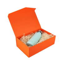 Boîte cadeau en carton noir magnétique pliable de luxe personnalisée, gaufrage, matériaux recyclés, doublure en éponge, finition mate