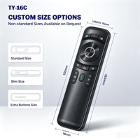 Télécommande de porte de garage anti-choc à code fixe KEYUAN TY-16G avec 4 boutons et pile AAA