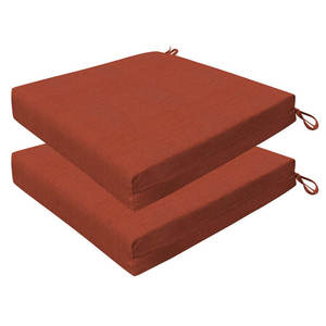 Cojín cuadrado impermeable para asiento de exterior, diseño con cuerdas de fijación, almohadilla resistente a la intemperie para decoración de sillas de comedor de jardín - Product Image 2