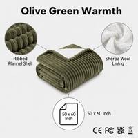 Couverture Chauffante OEM/ODM Taille 50 x 60 cm avec Contrôleur Unique, Électrique en Flanelle/Sherpa, 6 Niveaux de Chauffage, Arrêt Automatique 4H en Cas de Surchauffe