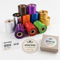 Pita Transfer Termal Resin Murni Sensitivitas Tinggi Hijau 40mm X 300m untuk Label Perawatan Kemasan Makanan Artisan MOQ Rendah