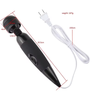 Vibrator dewasa untuk wanita senyap produk seks 220V Lurus kuat berlian hitam AV tongkat pijat Vibrator wanita - Product Image 5