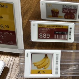 esl electronic shelf label 1.54inches 4 Color E <b>Paper</b> ESL Digital Price Tag for High Visibility Retail Stores Super Markets - Product Image 1