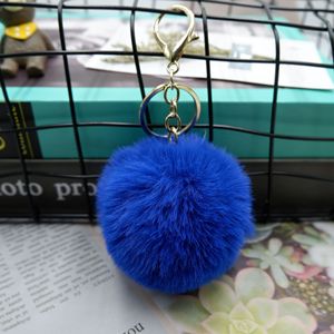Tùy Chỉnh Plush Kawaii Fluffy Màu Lông Bóng Keychain Balls Puff Bóng Pompom Keychain Pom Pom Cho Phụ Nữ - Product Image 2