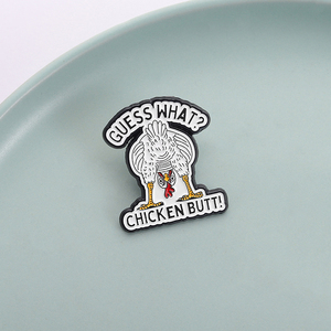 Broche de esmalte con diseño de trasero de pollo, broches con cita divertida de trasero de pollo, insignia para mochila y solapa, joyerí<span class=keywords><strong>a</strong></span> de animales, regalo para amigo - Product Image 1