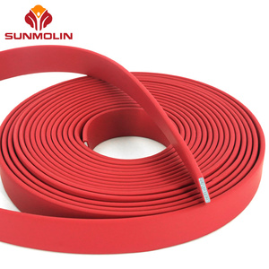 Tùy chỉnh kết cấu da mềm mịn da cảm thấy PVC Silicone tráng <span class=keywords><strong>Webbing</strong></span> - Product Image 3