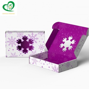 Biểu Tượng Tùy Chỉnh Tái Chế Máy Bay Quà Tặng Bao Bì Vận Chuyển Sóng Trắng Hộp Bưu Phẩm Matte Cán Bóng 4C Lật Nắp Thiết Kế - Product Image 1