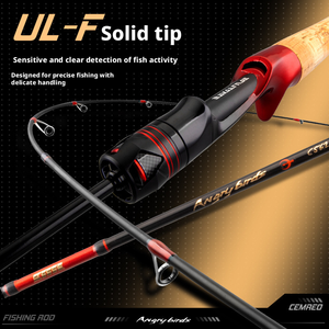 Caña de Pescar Transfronteriza Comere Firebird Solid Horse Mouth para Micro-caña de Carbono Ultra-Suave, Caña de Carretera con Boca Curvada, 120g - Product Image 4