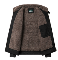 Veste polaire pour hommes, manteau d'hiver chaud et haut de gamme, vêtements de travail en laine d'agneau, veste en coton