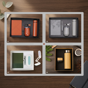 Ensemble cadeau de carnet en cuir PU gaufré Liviya Premium pour entreprise, couleur personnalisée, boîte cadeau personnalisée, Thanksgiving - Product Image 3
