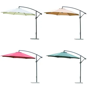 Tuin Park Outdoor Aangepaste Kleur Logo Reclame Polyester Outdoor Strand Paraplu Bali Parasol