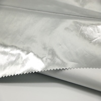 Feuille métallique argent brillante en Polyester, imperméable pour veste, livraison gratuite, bon marché