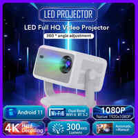 Ihomemix L018 Projecteur de cinéma maison natif 1080P, Smart Android 11, projecteur sans fil pour téléphone, projecteur portable mini extérieur