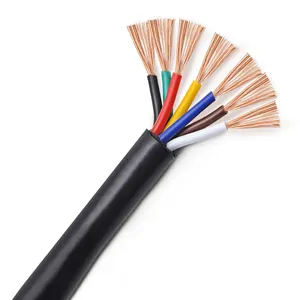 Factory Supply Electrical Wires RVV 7 core 0.5mm 300/500V High Quality Copper Pvc Control Cables Low Voltage Industrial Cable