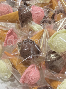Modèle réaliste de crème glacée Scoop Gelato, fausse nourriture, cône de gaufre crémeux, accessoires de photographie de desserts italiens frais, 3 pièces - Product Image 4