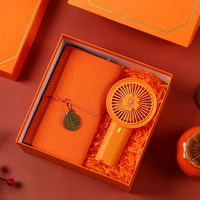 Yy965 Coffret Cadeau Promotionnel 2-en-1 pour Mariage d'Été avec Mini Ventilateur, Tasse et Carnet – Boîte Cadeau Nouveauté Personnalisable avec Logo