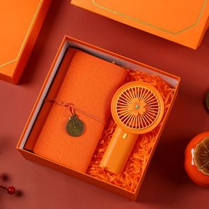 Yy965 2 in 1 Summer Wedding Souvenirs Promo Mini Fan Cup <b>Notebook</b> <b>Set</b> Golden Supplier Gift Box for Umbrella - Product Image 2