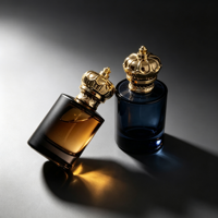 Flacon de parfum de luxe personnalisé en verre 30ml 100ml, flacon de parfum vide avec couronne 50ml, flacons vaporisateurs de Cologne et emballage