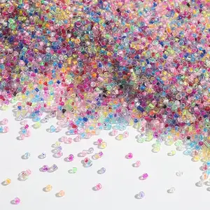 DIY jewelry hand cross stitch beads hair pin glass rice beads loose beads wedding bag Parts wholesale