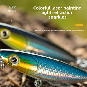 דיג הגעה חדש לטווח ארוך קיק להתמודד עם אובייקט צף עיפרון דגים פיתיון עם סגנון שחייה סוער - Product Image 4