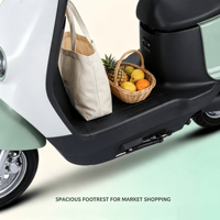 Skuter Listrik Mini Retro Bersertifikasi E-MARK 1500W Rem Cakram Depan Moped Komuter Wanita