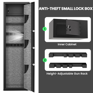Caja de seguridad de acero de alta calidad, bóveda electrónica Digital duradera para pistola, caja de seguridad, Envío Gratis - Product Image 6