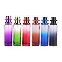Venta superior 40ml Botella de perfume de vidrio grueso gradualmente colorida Cosméticos embotellados por separado Prensa vacía para uso de rímel