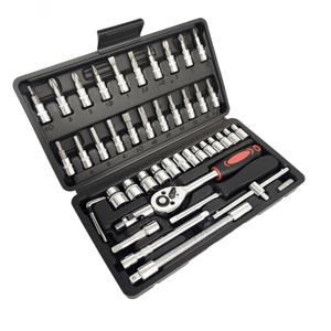 46-Piece Ratchet <b>Wrench</b> Set with Tool Box Professional Socket Spanner Kit for <b>Car</b> Repair & Mechanic - Product Image 6