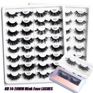 1 paire de <span class=keywords><strong>cils</strong></span> 8D 14-20MM en forme de papillon, étiquette privée, bande complète, faux <span class=keywords><strong>cils</strong></span> en vison, vente en gros, effet naturel et parfait - Product Image 3