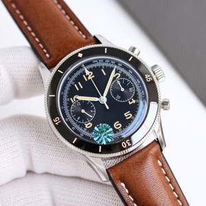 Montre chronographe automatique mécanique unisexe rétro de haute qualité en acier inoxydable avec fonction d'alarme et chronomètre - Product Image 2