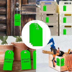 2x4 inch 10mil Vàng nhựa vận chuyển thẻ có thể tái chế nhiệm vụ nặng nề treo thẻ chuỗi không thấm nước ghi nhãn thẻ tăng cường Quà Tặng - Product Image 6