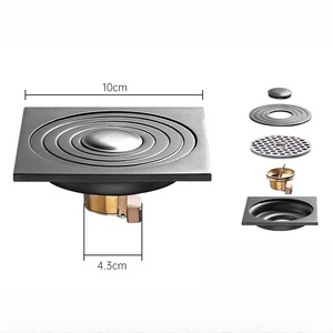 Oferta Especial: Drenaje de Piso Cuadrado Moderno de Acero Inoxidable Pulido Gris Plomo de 4 Pulgadas, Antiolores, Antibloqueo, Fácil de Limpiar para Baño y Ducha - Product Image 6