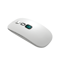 Ratón Óptico Inalámbrico USB de Modo Dual, Pantalla de Energía Inteligente, Silencioso, Tipo-C, Recargable, para Oficina y Computadora