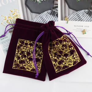 Sac de rangement en velours imprimé sur mesure pour dés, pochette à cordon pour cartes de tarot, emballage de bijoux, sacs cadeaux pour passionnés - Product Image 4