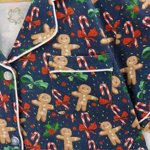 Pijamas de Navidad para mujer, Conjunto de pijama personalizado de bambú, Conjunto de pijama personalizado, ropa de salón para mujer, Conjunto de pijama ecológico