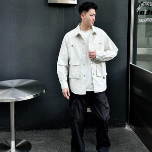 Chaqueta Bomber de Manga Larga para Hombre, Estilo Japonés <span class=keywords><strong>Diablo</strong></span>, Color Sólido, Delgada, para Otoño, Marca de Moda Transfronteriza - Product Image 2