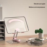 Support de tablette en acrylique avec plateau rotatif pliable et support de tablette pliable multifonctionnel portable