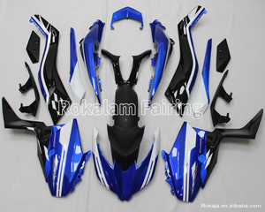 Carene per Yamaha XMAX300 2017 2018 2019 2020 2021 2022 XMAX 300, Parti Carrozzeria <span class=keywords><strong>Moto</strong></span>, Kit Carene <span class=keywords><strong>Aftermarket</strong></span> Blu e Nero - Product Image 2